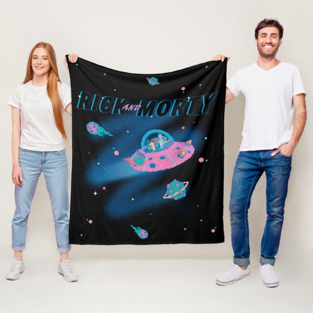 RICK OCH MORTY™ | Resor genom rymden Fleecefilt (På plats)