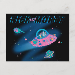 RICK OCH MORTY™ Resor genom rymden Inbjudan Vykort