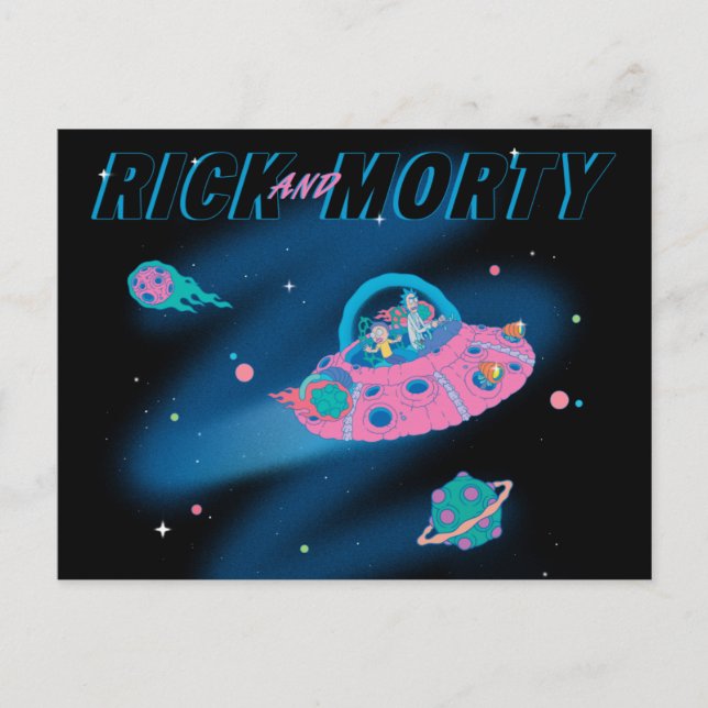 RICK OCH MORTY™ | Resor genom rymden Inbjudan Vykort (Framsida)