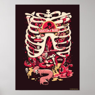 RICK OCH MORTY™   Rib Cage för anatomy Park Poster