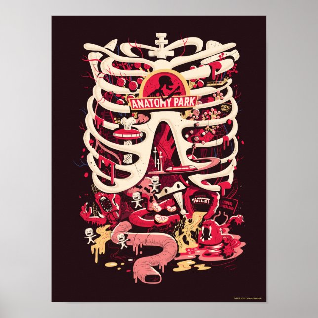 RICK OCH MORTY™ | Rib Cage för anatomy Park Poster (Framsidan)