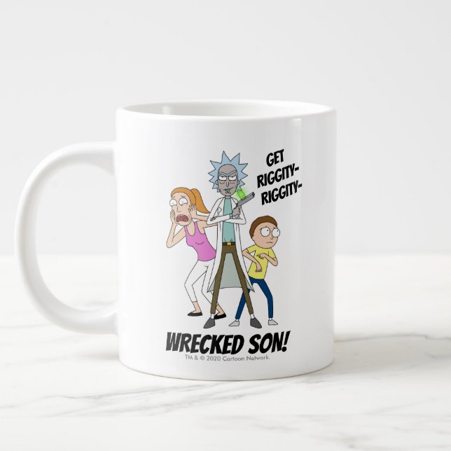 RICK OCH MORTY™| Rick, Morty och Summer Jumbo Mugg (Vänster)