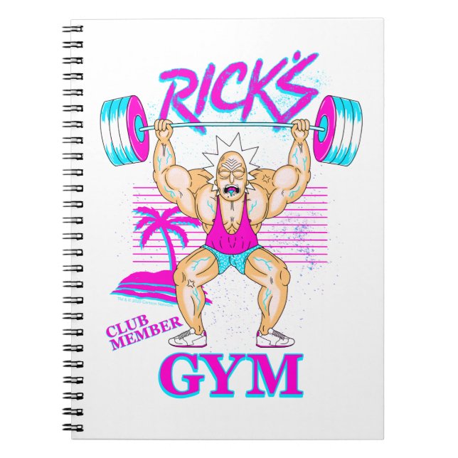 RICK OCH MORTY™ | Rick's Gym Klubb Member Anteckningsbok (Framsidan)