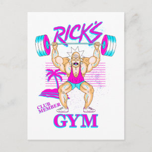 RICK OCH MORTY™ Rick's Gym Klubb Member Inbjudan Vykort