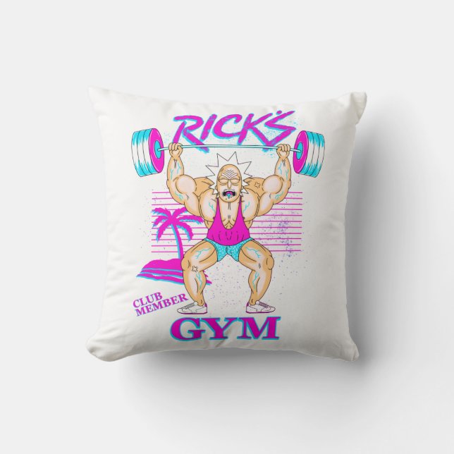 RICK OCH MORTY™ | Rick's Gym Klubb Member Kudde (Framsida)