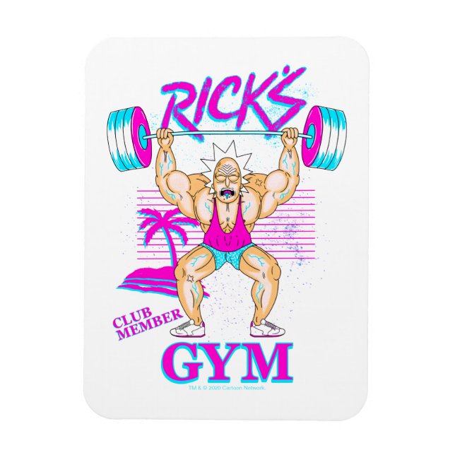 RICK OCH MORTY™| Rick's Gym Klubb Member Magnet (Vertikal)