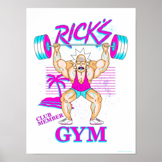 RICK OCH MORTY™ | Rick's Gym Klubb Member Poster (Framsidan)