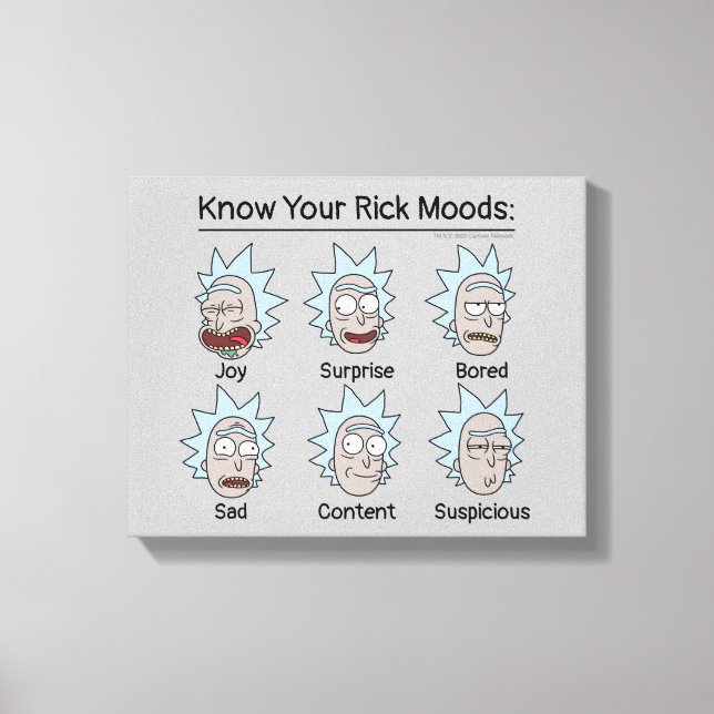 RICK OCH MORTY™ | Rick's Moods Canvastryck (Framsida)