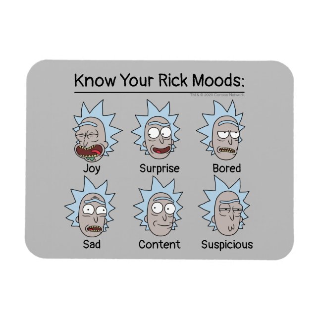 RICK OCH MORTY™ | Rick's Moods Magnet (Horisontell)