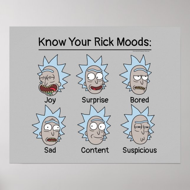 RICK OCH MORTY™ | Rick's Moods Poster (Framsidan)