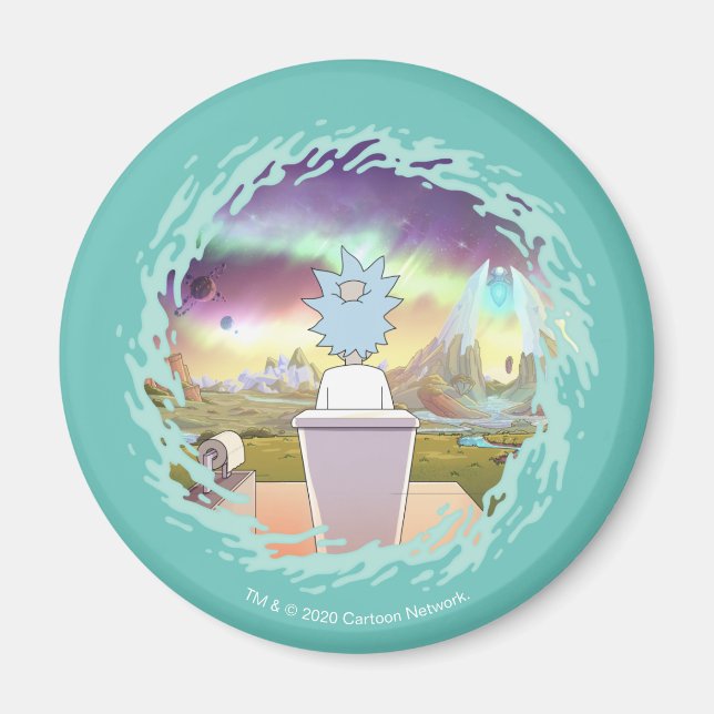 RICK OCH MORTY™| Rick's Private Ställe Magnet (Framsidan)