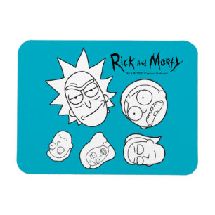 RICK OCH MORTY™ Smith Family Head Mönster Magnet