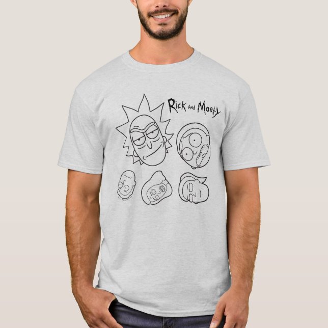 RICK OCH MORTY™ | Smith Family Head Mönster T Shirt (Framsida)