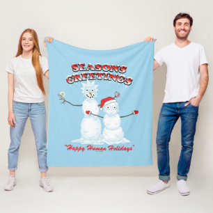 Rick och Morty   Snögubbar Säsongens hälsningar Fleecefilt