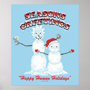 Rick och Morty   Snögubbar Säsongens hälsningar Poster