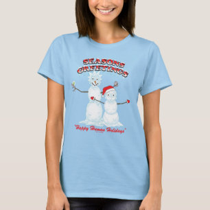 Rick och Morty   Snögubbar Säsongens hälsningar T Shirt