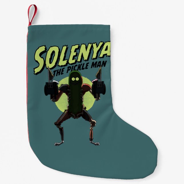 RICK OCH MORTY™| Solenya - Pickle Man Liten Julstrumpa (Framsidan)