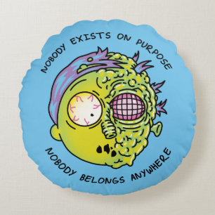 RICK OCH MORTY™   Stiliserad flygplansfaktura Rund Kudde