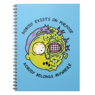 RICK OCH MORTY™  Stiliserad Morty Fly Quote Anteckningsbok