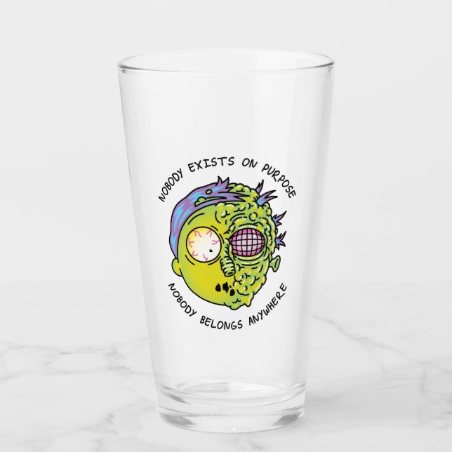 RICK OCH MORTY™| Stiliserad Morty Fly Quote Glaskopp (Framsida)
