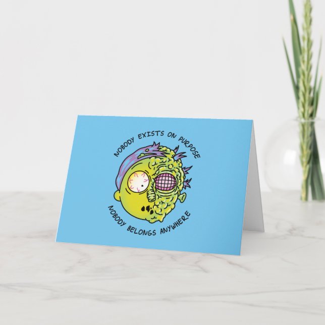 RICK OCH MORTY™| Stiliserad Morty Fly Quote Kort (Framsida)
