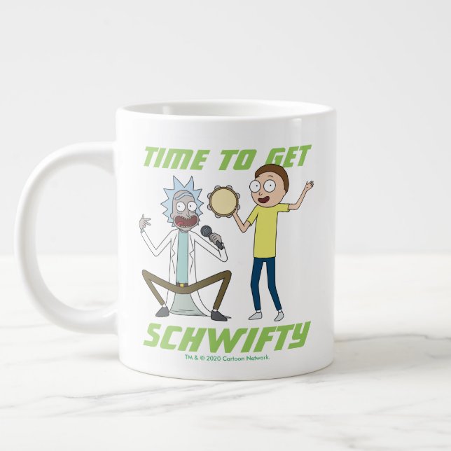 RICK OCH MORTY™| Tid att hämta Schwifty Jumbo Mugg (Vänster)