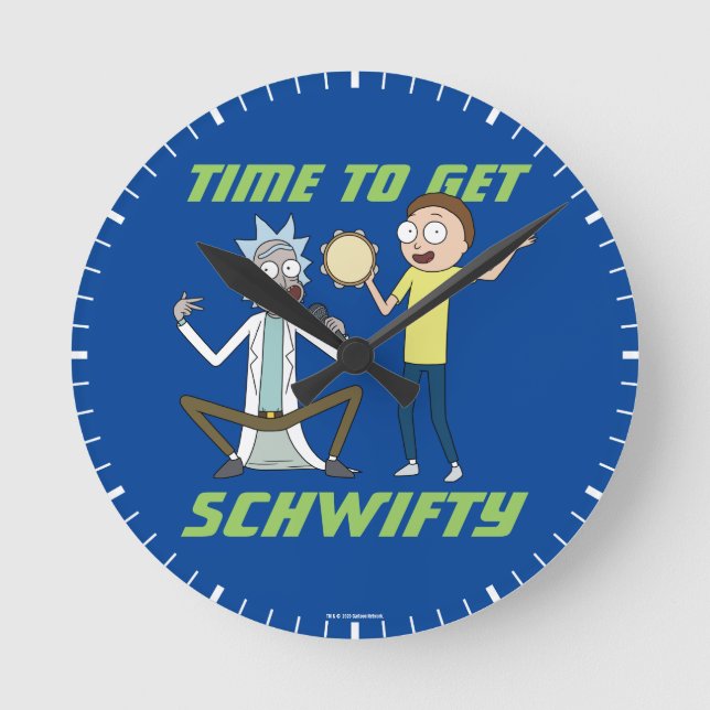 RICK OCH MORTY™| Tid att hämta Schwifty Rund Klocka (Framsida)