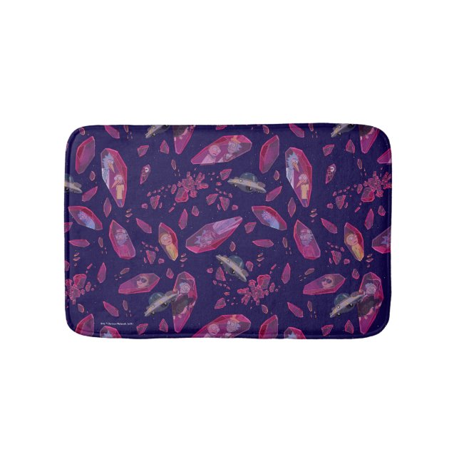 Rick och Morty Time Crystal Mönster Badrumsmatta (Framsidan)