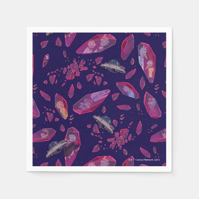 Rick och Morty Time Crystal Mönster Pappersservett (Framsidan)