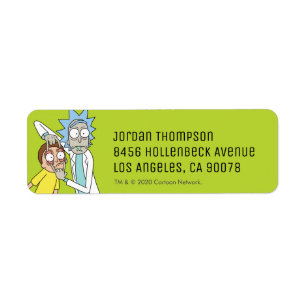 RICK OCH MORTY™ Titta på det Returadress Etikett