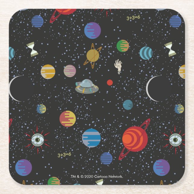 RICK OCH MORTY™| Utrymme Mönster Underlägg Papper Kvadrat (Framsidan)