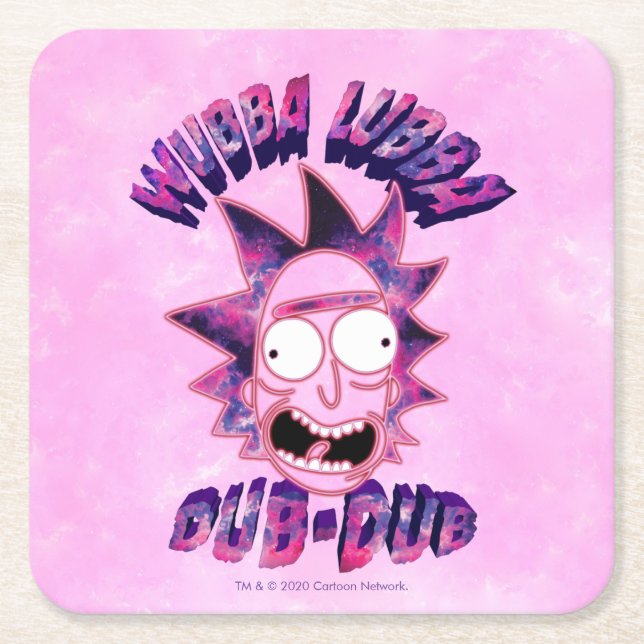 RICK OCH MORTY™| Wubba Lubba Dub-Dub Underlägg Papper Kvadrat (Framsidan)