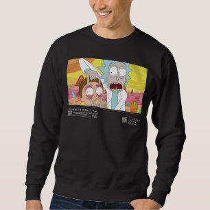 Rick Open Morty's Ögon Quote Graphic Lång Ärmad Tröja