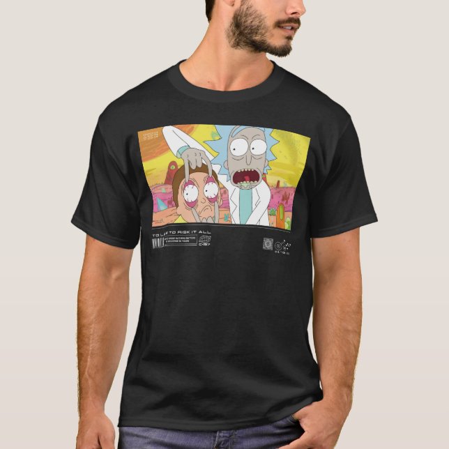 Rick Open Morty's Ögon Quote Graphic T Shirt (Framsida)