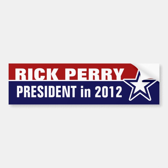 Rick Perry 2012 Bildekal (Framsidan)