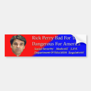 Rick Perry dåliga för den Amerika bildekalet Bildekal