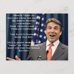 Rick Perry för president!?!!!!!! Vykort