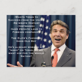 Rick Perry för president!?!!!!!! Vykort
