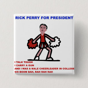 Rick Perry för presidenthejaklacksledaretecknad Knapp