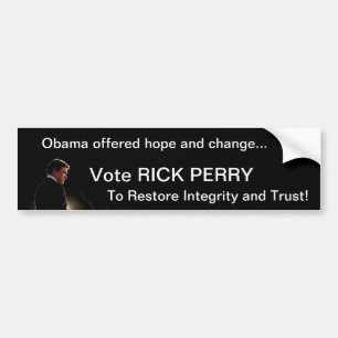 Rick Perry - fullständighet och förtroende Bildekal