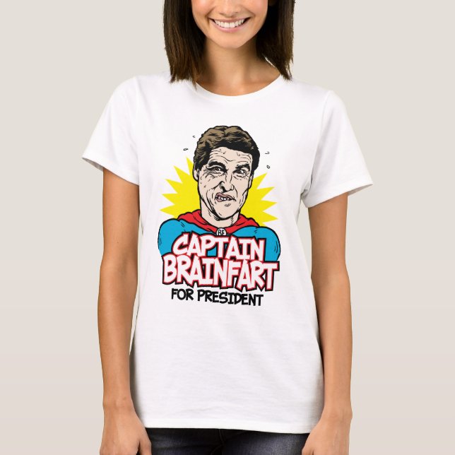 Rick Perry kaptenBrainfart skjorta Tee Shirt (Framsida)