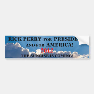 Rick Perry soluppgång 2012 Bildekal