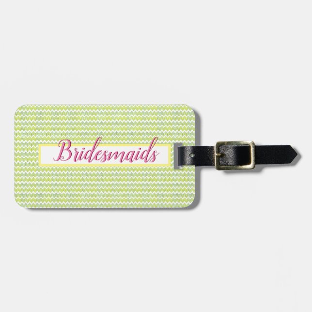 Rick Rack Bridesmaid Bagagebricka (Horisontell Framsida)
