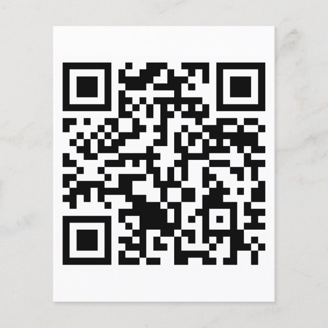 Rick Roll QR Code Rickrollroll Flygblad (Framsidan)
