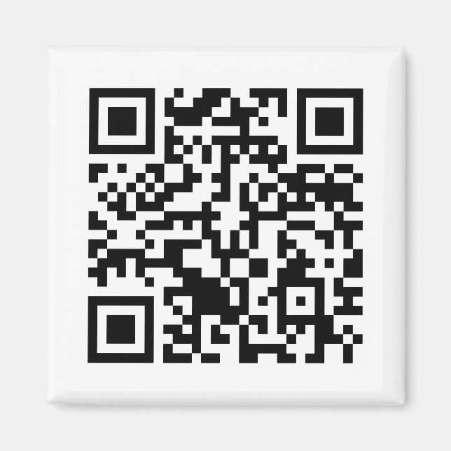 Rick Roll QR Code Rickrollroll Magnet (Framsidan)