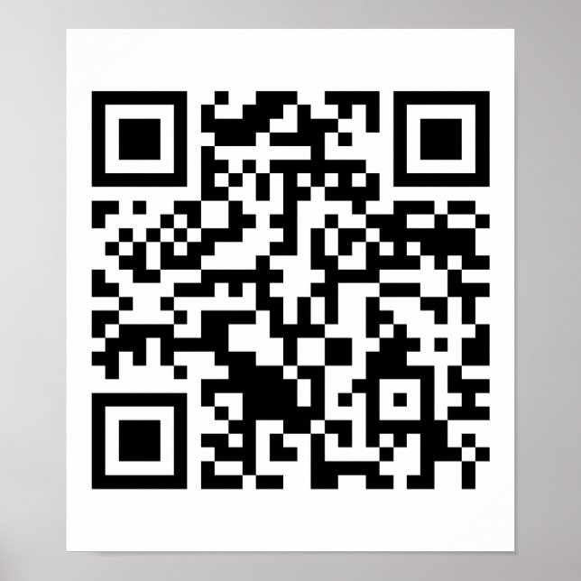 Rick Roll QR Code Rickrollroll Poster (Framsidan)