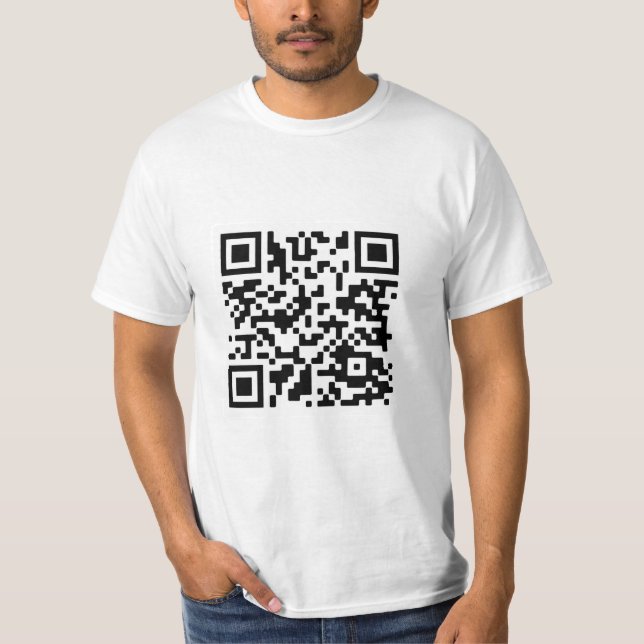 Rick Roll QR-kod T Shirt (Framsida)