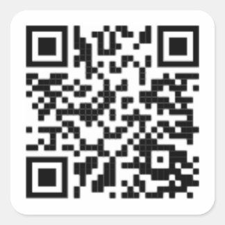 Rick Roll QR Stickers Fyrkantigt Klistermärke