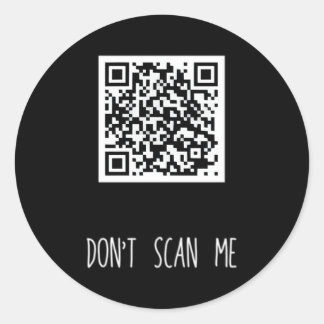 Rick Roll Small Qr Scan Code Joke Runt Klistermärke