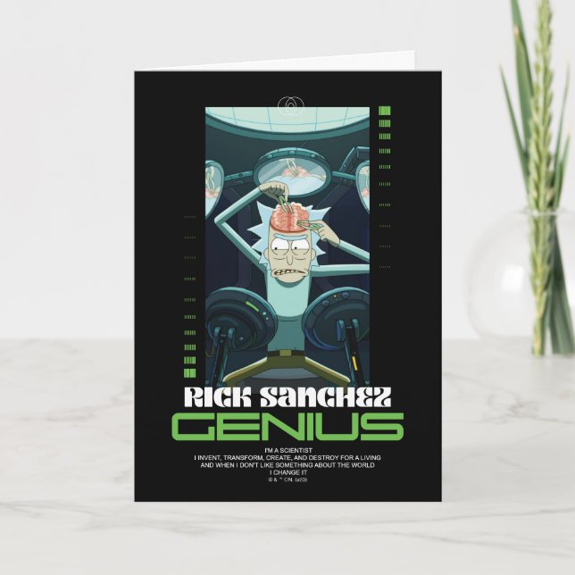 Rick Sanchez Genius Quote Graphic Kort (Framsida)